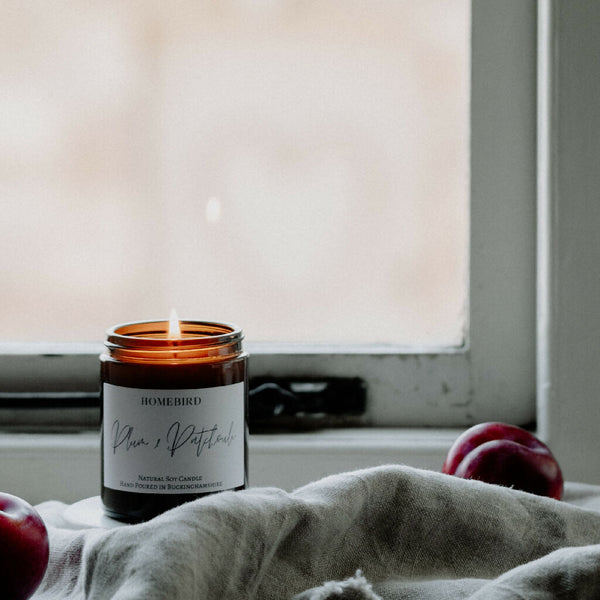 Plum & Patchouli Natural Soy Wax Candle