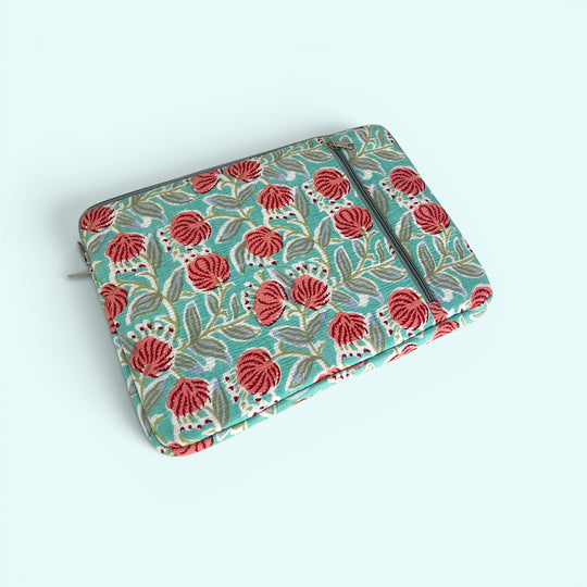 Laptop or iPad Case | Mint Green Floral