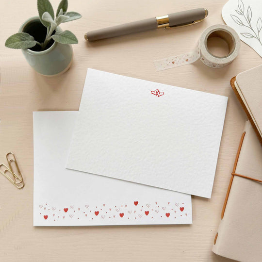 Linked Hearts Note Cards