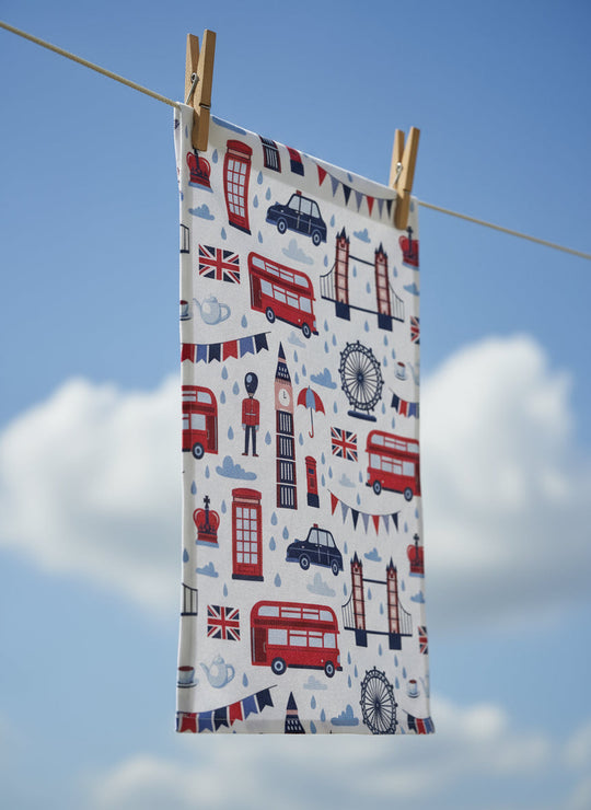 Iconic Landmarks of London Tea Towel