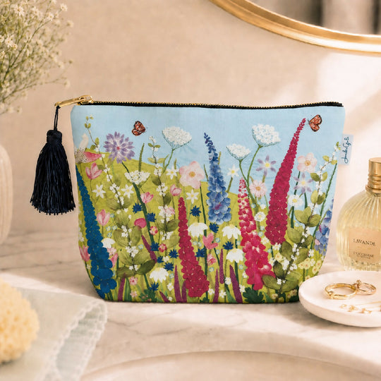 Wild Summer Velvet Cosmetic Bag