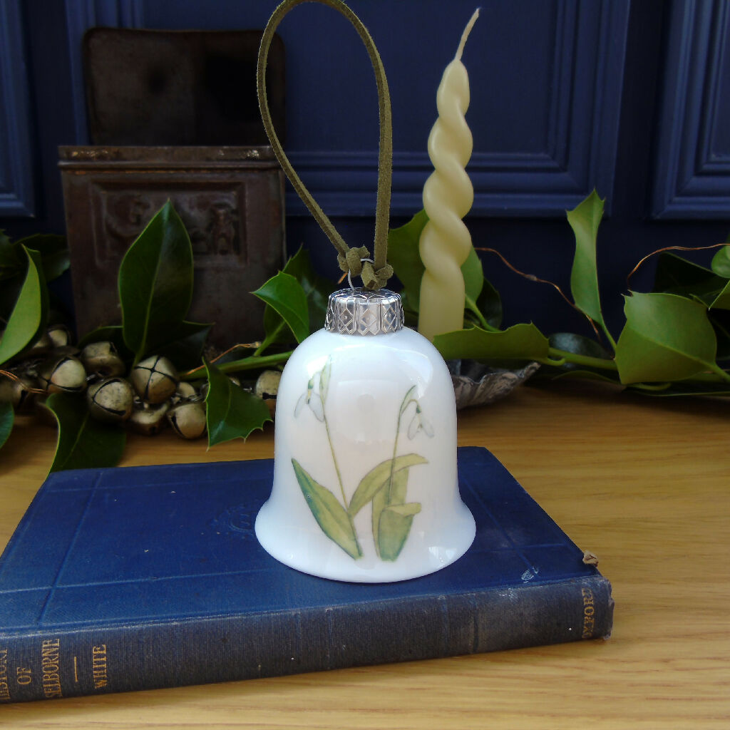 Snowdrops Fine Bone China Bell Decoration