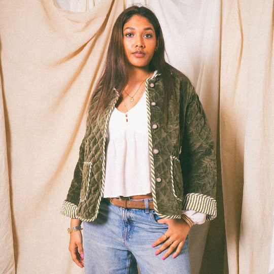 Green Burford Velvet Jacket