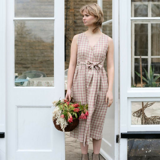Frida Linen Wrap Dress