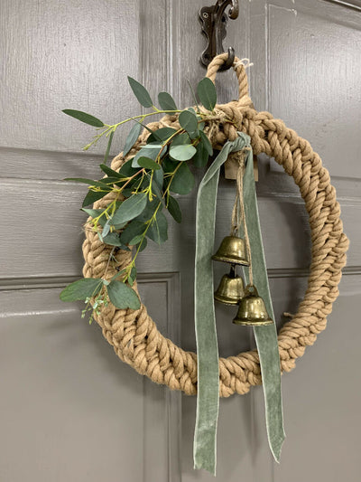 30cm Jute Rope Christmas Wreath