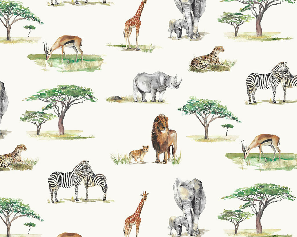 Safari Animals Curtain Fabric