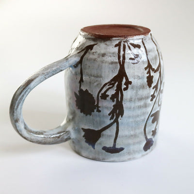 Stoneware Mug in Botanical Design