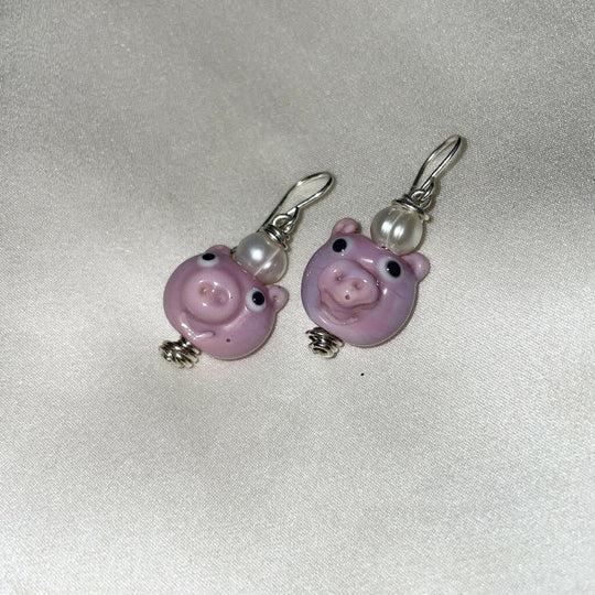 Little Piggy Sterling Silver Earrings