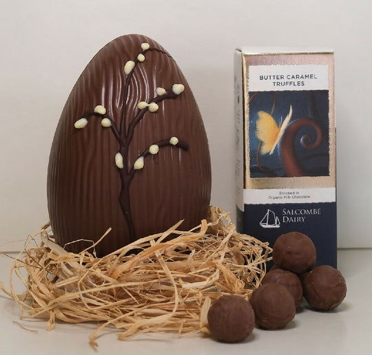 Milk Chocolate Pussy Willow Easter Egg