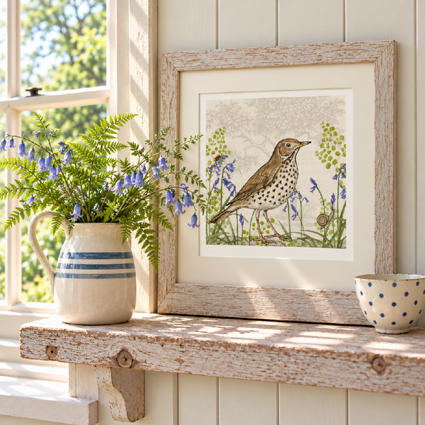 Song Thrush -Signed and mounted Giclée Art Print