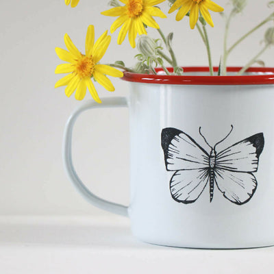 Butterfly Mug Etched in Cornwall