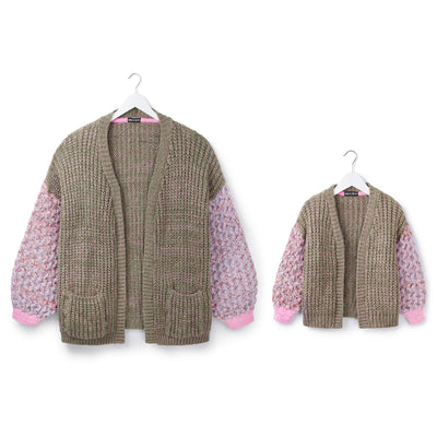 Madison Mini Me Oversized Balloon Sleeve Kids Cardigan