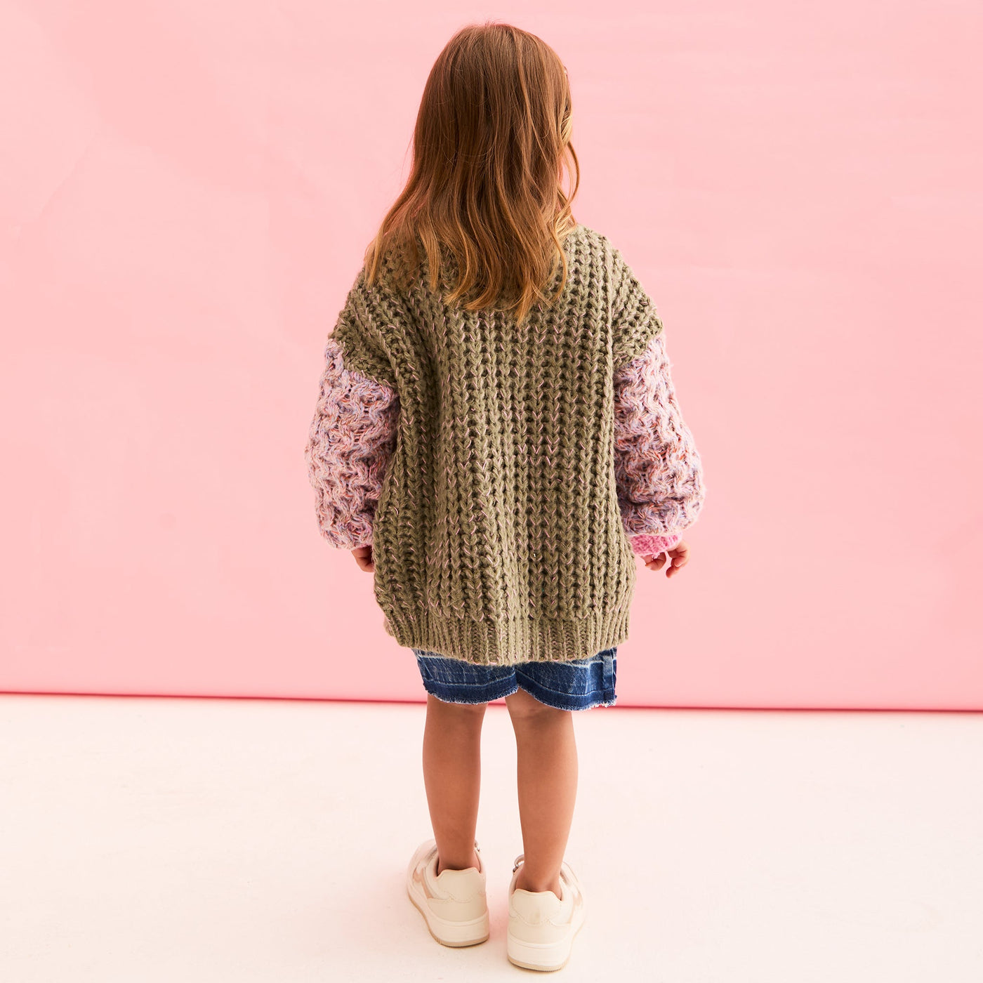 Madison Mini Me Oversized Balloon Sleeve Kids Cardigan