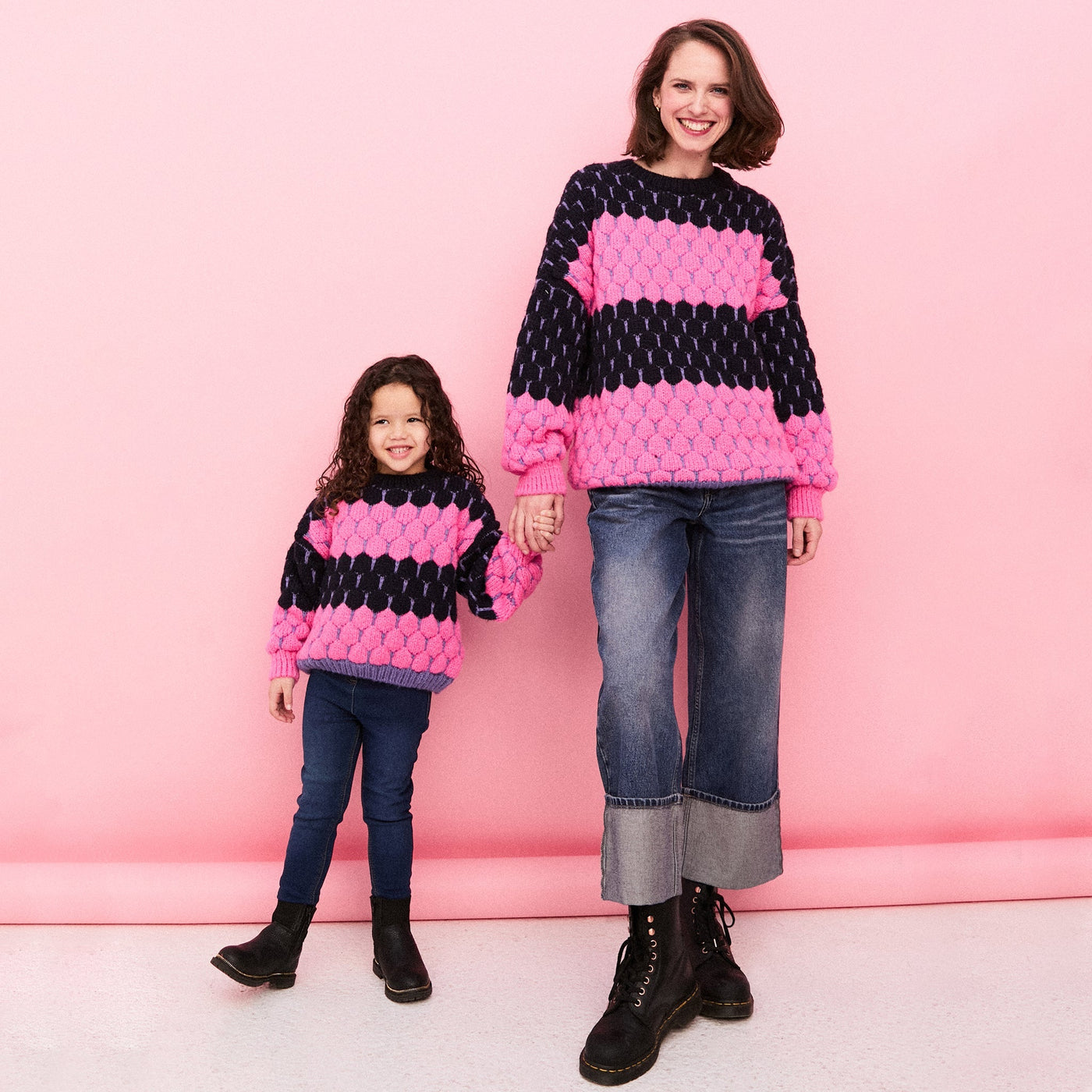 Marissa Mini Me Bubble Stitch Stripe Kids Jumper