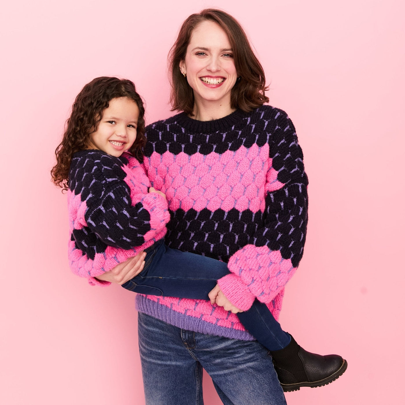 Marissa Mini Me Bubble Stitch Stripe Kids Jumper