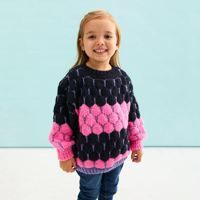 Marissa Mini Me Bubble Stitch Stripe Kids Jumper