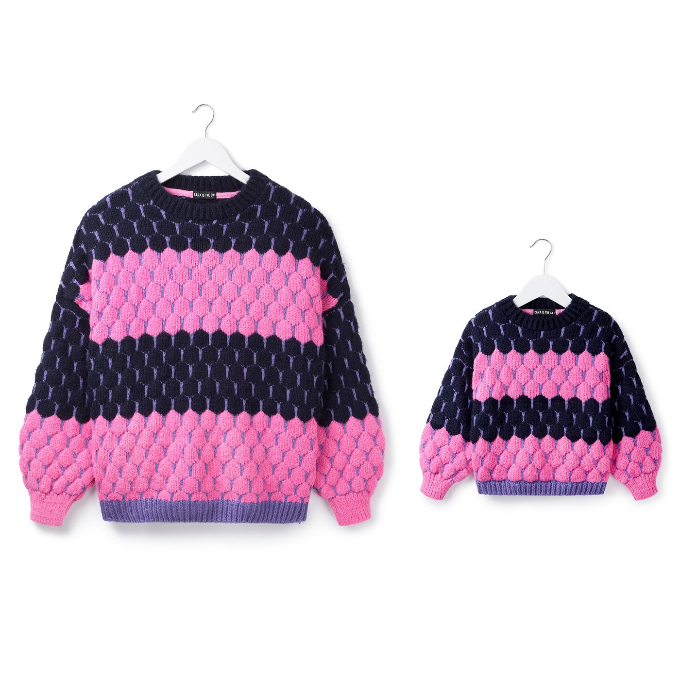 Marissa Mini Me Bubble Stitch Stripe Kids Jumper