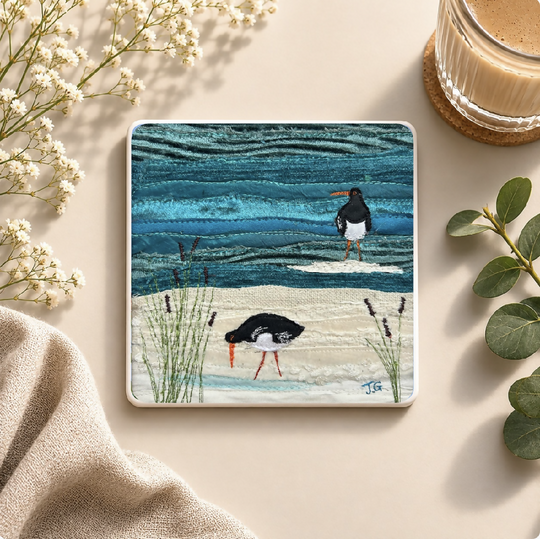 Oyster Catchers Sandstone Coaster