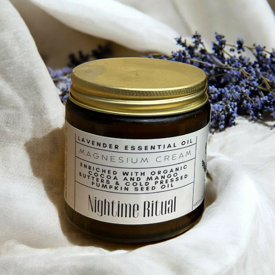 Magnesium Cream for Sleep, Restless Legs Muscle Cramps - Lavender Essential Oil 150g - Large