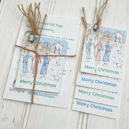 Plantable Seed Card 'Shepherds' Gift Tags