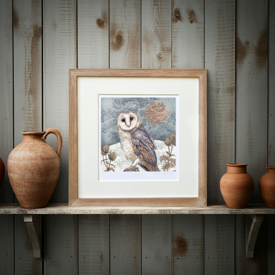 Barn Owl Signed and Mounted Giclée Art Print