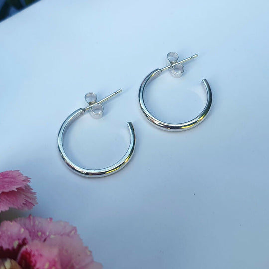 The Classical | Sterling Silver 3/4 Hoop Earrings