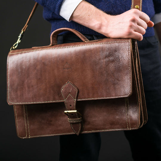 The Casablanca Large Satchel in Dark Brown