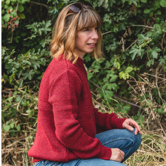 The Wookey Knitted Jumper - Cardinal Red