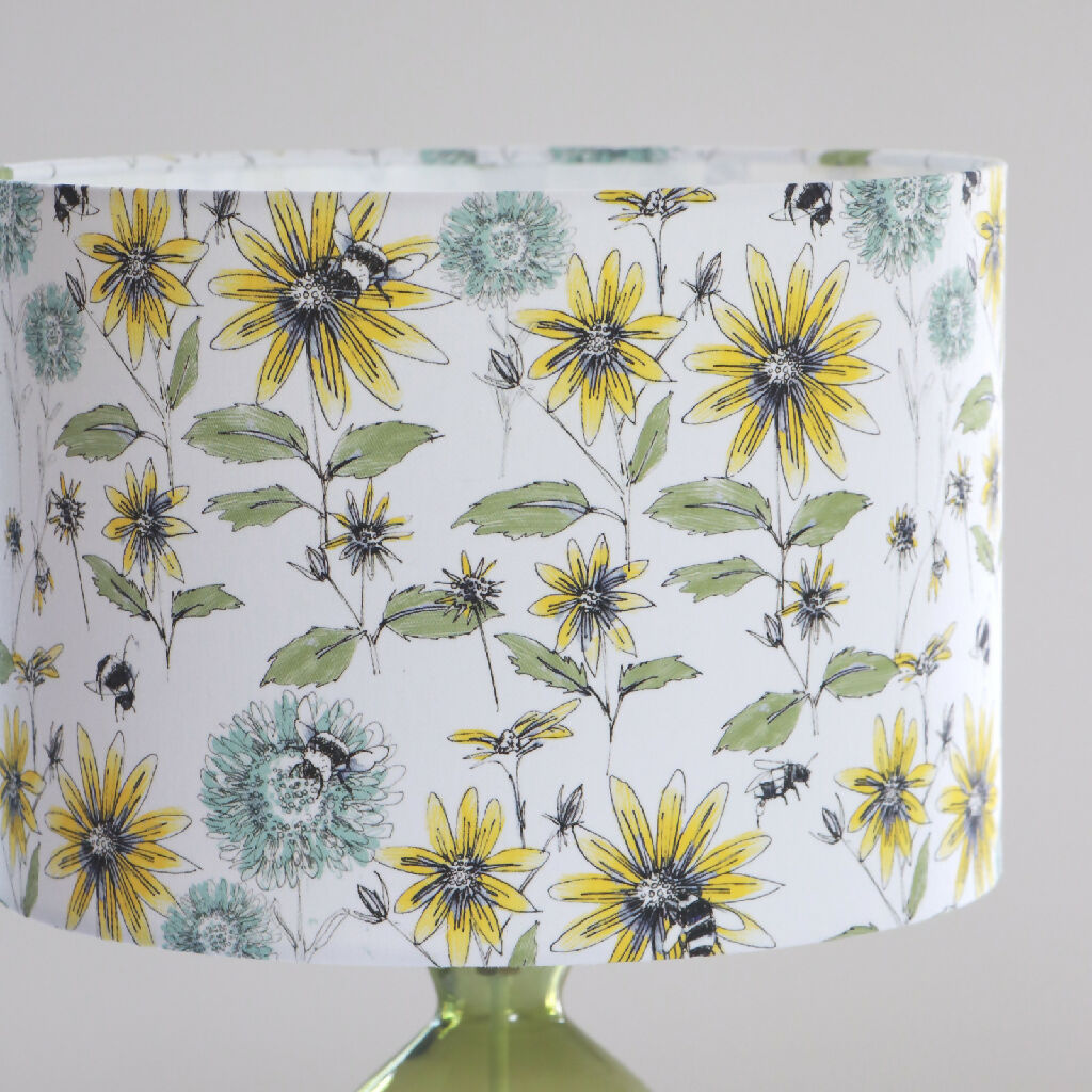 Bumblebee and Flora Designer Lampshade