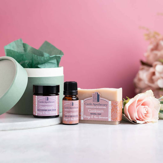 Gardener's Orange & Geranium Pampering Hands Gift Set Trio