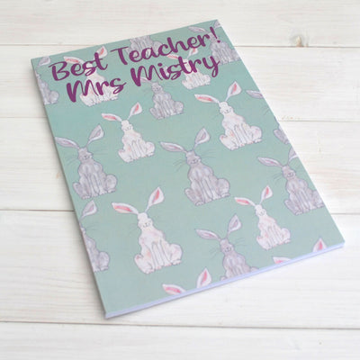 Personalised Teacher Journal Notebooks and Sprout Pencil - Animal Designs