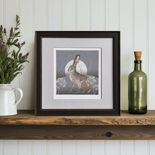 Moonlight Hare -Signed and mounted Giclée Art Print