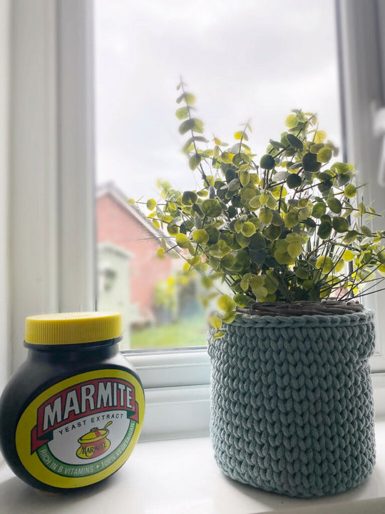 Large Handmade Basket with Hidden Handle