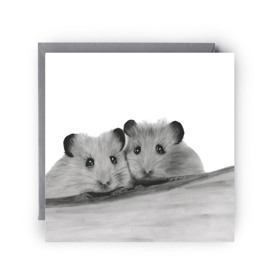 Little Loves: Adorable Cute Mice Family Greeting Card