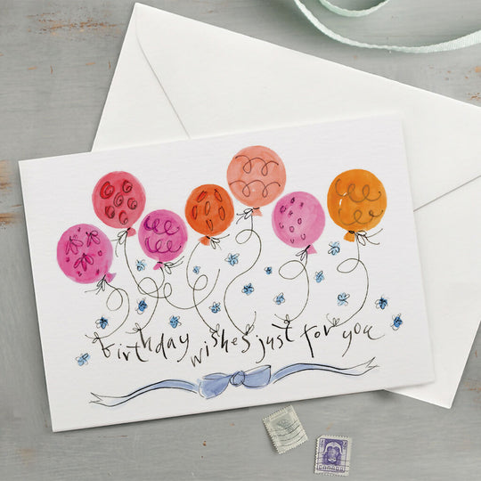 'Birthday Wishes Just For You' Balloons Birthday Card
