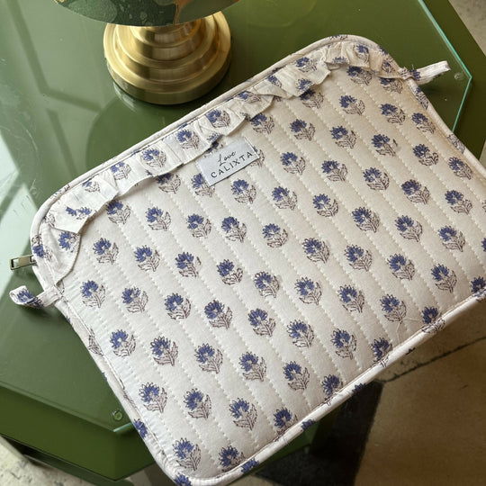 Blue Floral Laptop Case