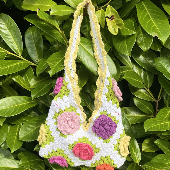 Rose Garden 3D Flower Shoulder Handbag