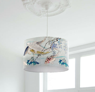 Koi Carp Fish Watercolour Print Lampshade