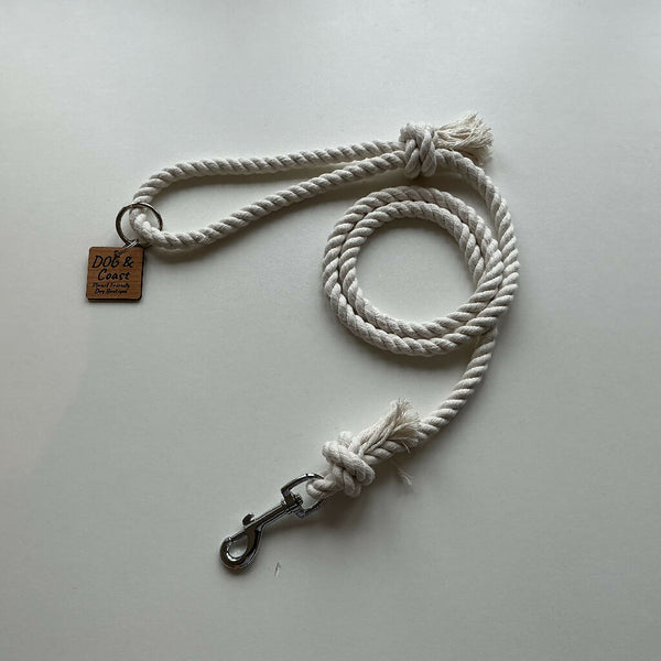 Natural Cotton Knotted Rope Lead