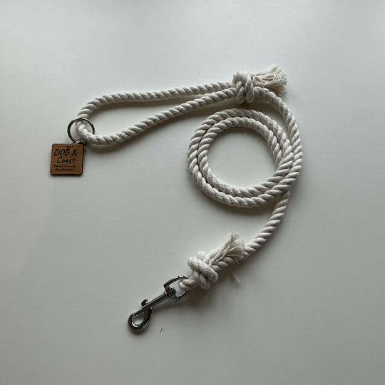 Natural Cotton Knotted Rope Lead