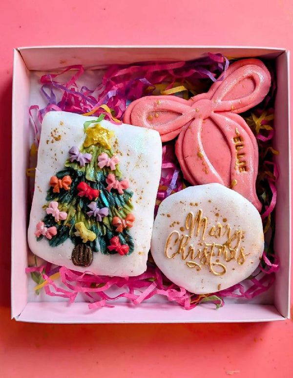 Personalised Stocking Filler, Christmas Tree Biscuit Gift Box