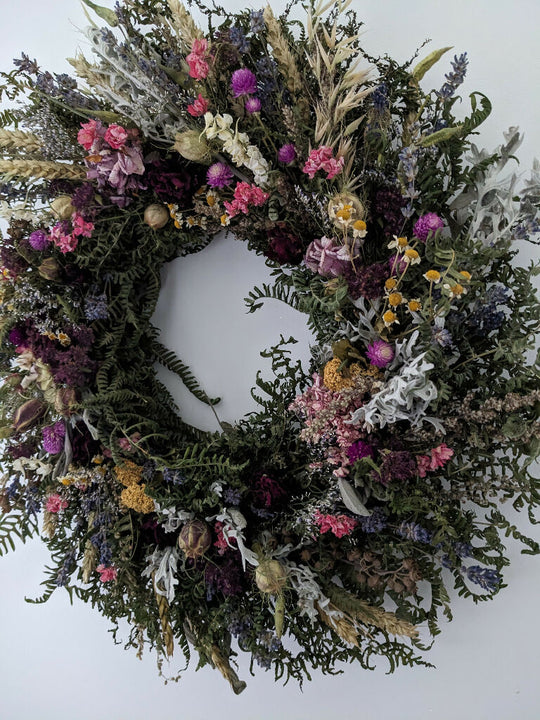 Handmade Wreath made from Naturally Dried flowers