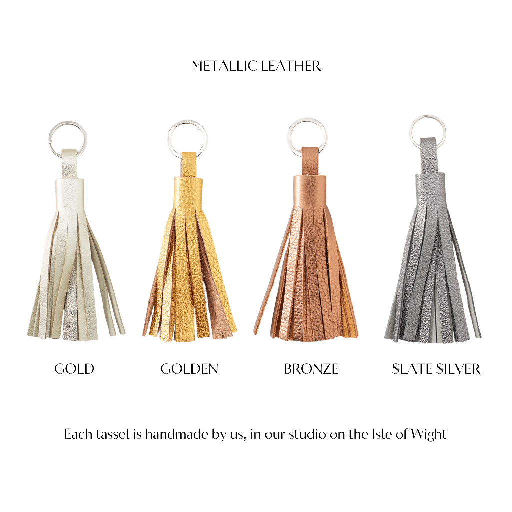 Leather Tassel Keychain