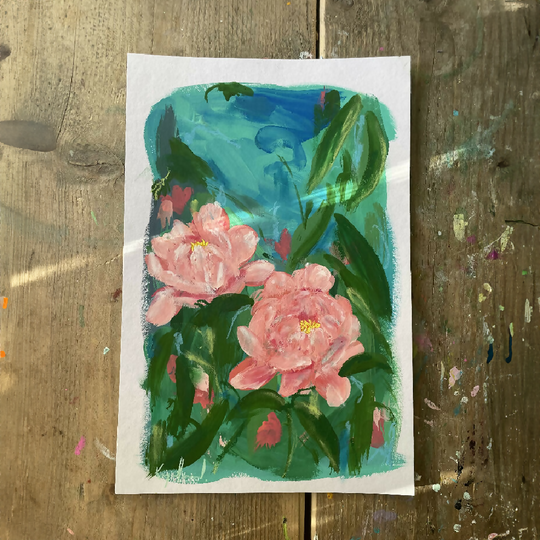 Peony Collection - 'My Girl' Floral Original Painting