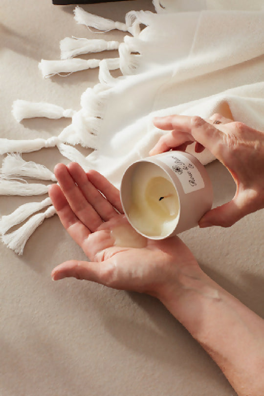 Massage oil scented candle