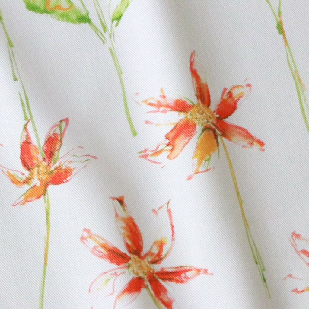 Dancing Autumn Daisies Soft Furnishing Fabric