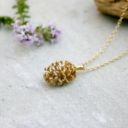 Gold Vermeil Pinecone Necklace