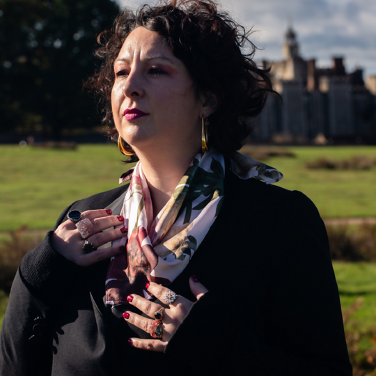 Pink summer pure silk scarf - 74cm square