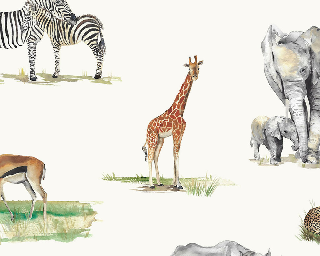 Safari Animals Curtain Fabric