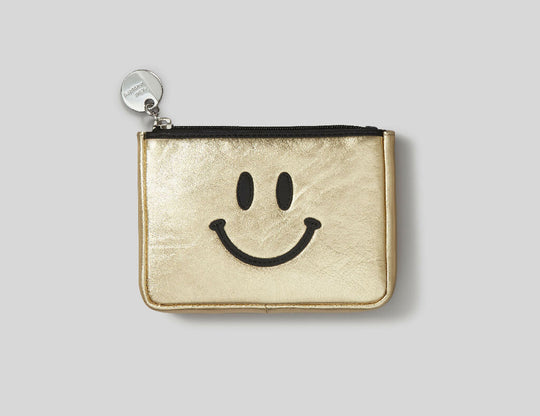 Metallic Leather Happy Purse